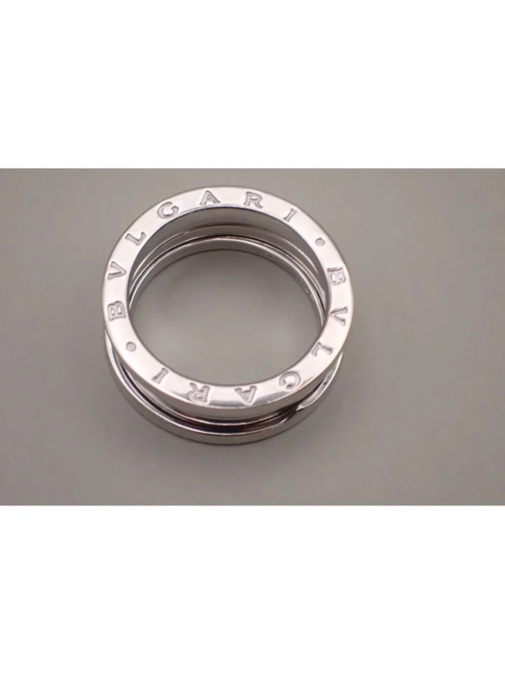 Bvlgari Logo Ring White Gold #
